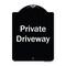 Signmission Designer Series-Private Driveway 3, Black & White Heavy-Gauge Aluminum, 24" x 18", BW-1824-9782 A-DES-BW-1824-9782 - alternate 1